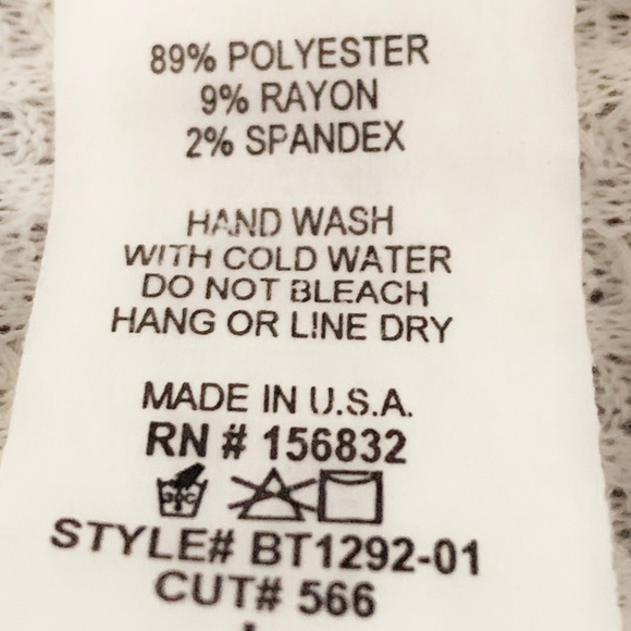 NWT bibi Flattering Waffle Tie Front Color Block - Picture 5 of 5